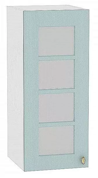 Шкаф верхний с 1-ой остекленной дверцей Прованс 720х300 Голубой/Белый