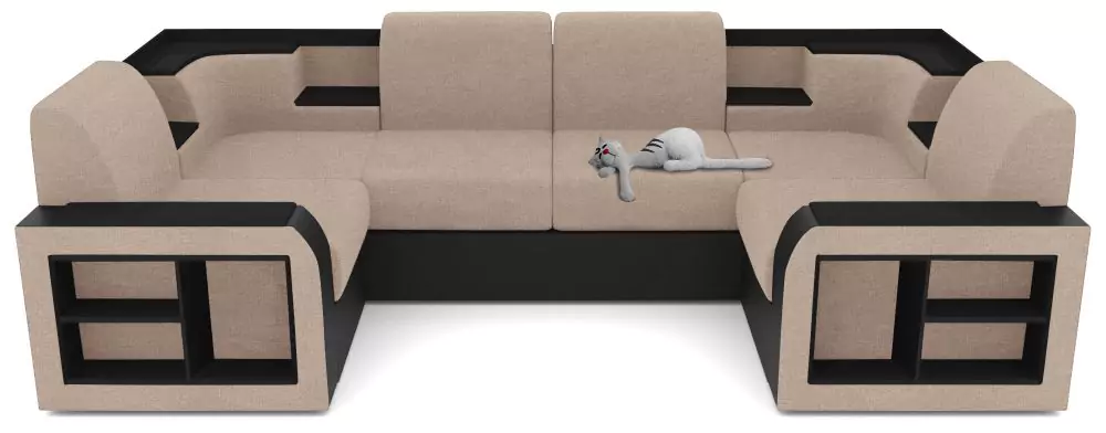 Угловой диван с полкой Андерсен П дизайн 4