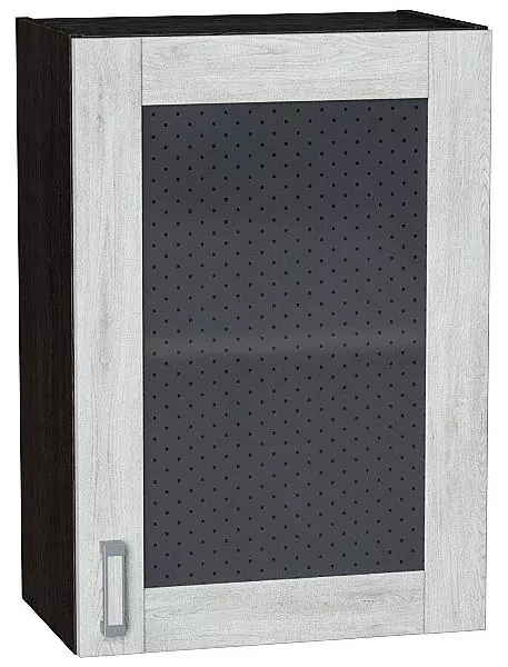 Шкаф верхний с 1-ой остекленной дверцей Лофт 720х500 Nordic Oak/Венге