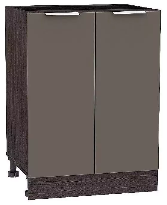 Шкаф нижний с 2-мя дверцами Терра 600 Смоки Софт/Венге