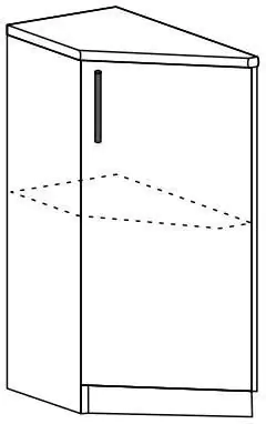 Шкаф нижний торцевой ШНТ 300 арт153