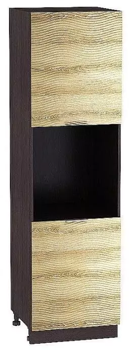 Шкаф пенал под бытовую технику с 2-мя дверцами Терра 600 W (для верхних шкафов высотой 720) Ель карпатская/Венге