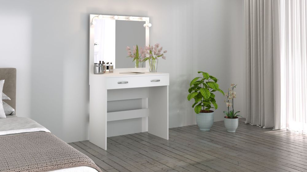 Туалетный столик Ронда СТ-01 с зеркалом и подсветкой-6 дизайн 8