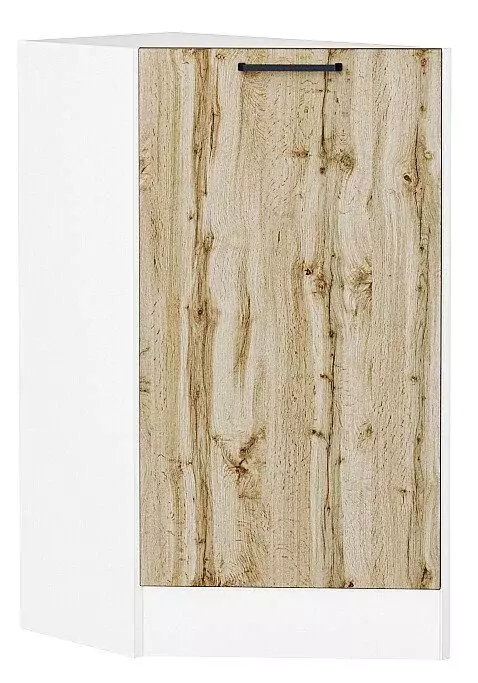 Шкаф нижний торцевой Флэт Wotan Oak 2S/Белый
