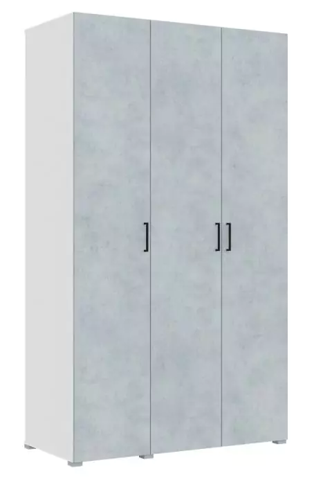 Шкаф Квадро 3-х ств 1200 белый/бетон