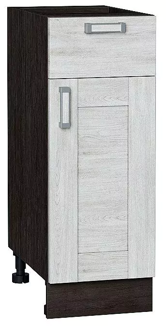 Шкаф нижний с 1-ой дверцей и ящиком Лофт 300 Nordic Oak/Венге