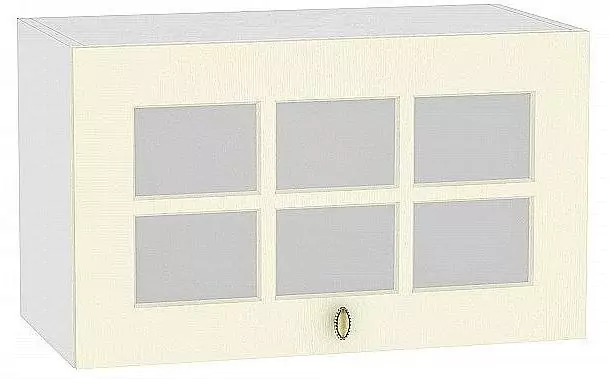 Шкаф верхний горизонтальный остекленный Прованс 600 Ваниль/Белый