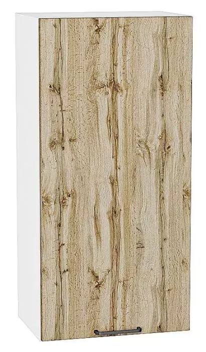 Шкаф верхний с 1-ой дверцей Флэт 920х450 Wotan Oak 2S/Белый