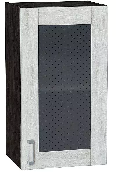 Шкаф верхний с 1-ой остекленной дверцей Лофт 720х400 Nordic Oak/Венге