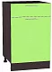 Шкаф нижний с 1-ой дверцей и ящиком Валерия-М 500 Салатовый глянец/Венге, Салатовый