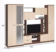 Стенка Марта-11 РГН Бежевый 