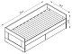 Кровать раздвижная 90х200 с ящиками Сириус, Черный