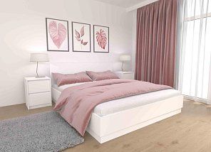 Кровать Айден КР06-1600 с матрасом Divano Classic Зависимые пружины (Bonnelle) дизайн 1 Кровати без механизма 