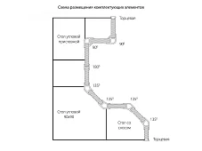 Соединительный элемент для цоколя ПВХ 180 гр. Белый 