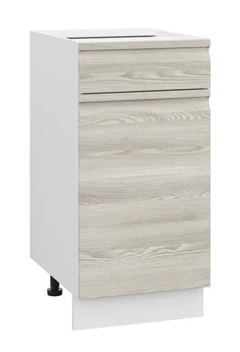 Шкаф нижний с ящиком ШН1Я 400 Бруклин (клен скандинавский), Бежевый