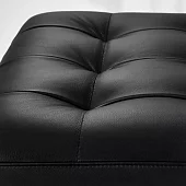 Пуф кожаный Морабо Черный