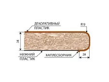 Столешница 38 мм Мрамор бернини 0.36 м (левая) Белый 