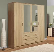 Шкаф комбинированный четрыхдверный с зеркалом арт54