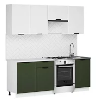 Модульная кухня Норд 2.1м (софт пломбир/софт пихтовый зеленый)