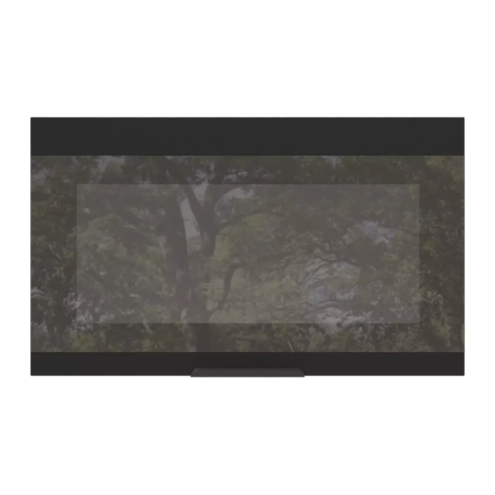 ф119 Шкаф верхний горизонтальный со стеклом ШВГС 800 "София" Норд стекло (софт черный) фасад