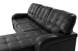 Кожаный диван Сидней Дельфин Черный
