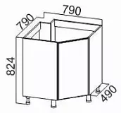 Стол-рабочий 850 угловой под мойку Модерн