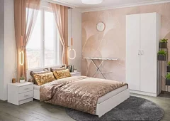 Двуспальная кровать Ронда РГН Кровати без механизма Белый 