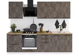 Модульная кухня Нувель 2.6м (бетон коричневый) 